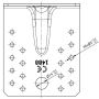 KP3 4023 KĄTOWNIK Z PRZETŁOCZENIEM 90x50x55x2,5 20SZT DOMAX - 4